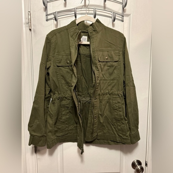 GAP core Utility Jacket Olive Green women’s M military outdoors neutral EUC army - Picture 7 of 16
